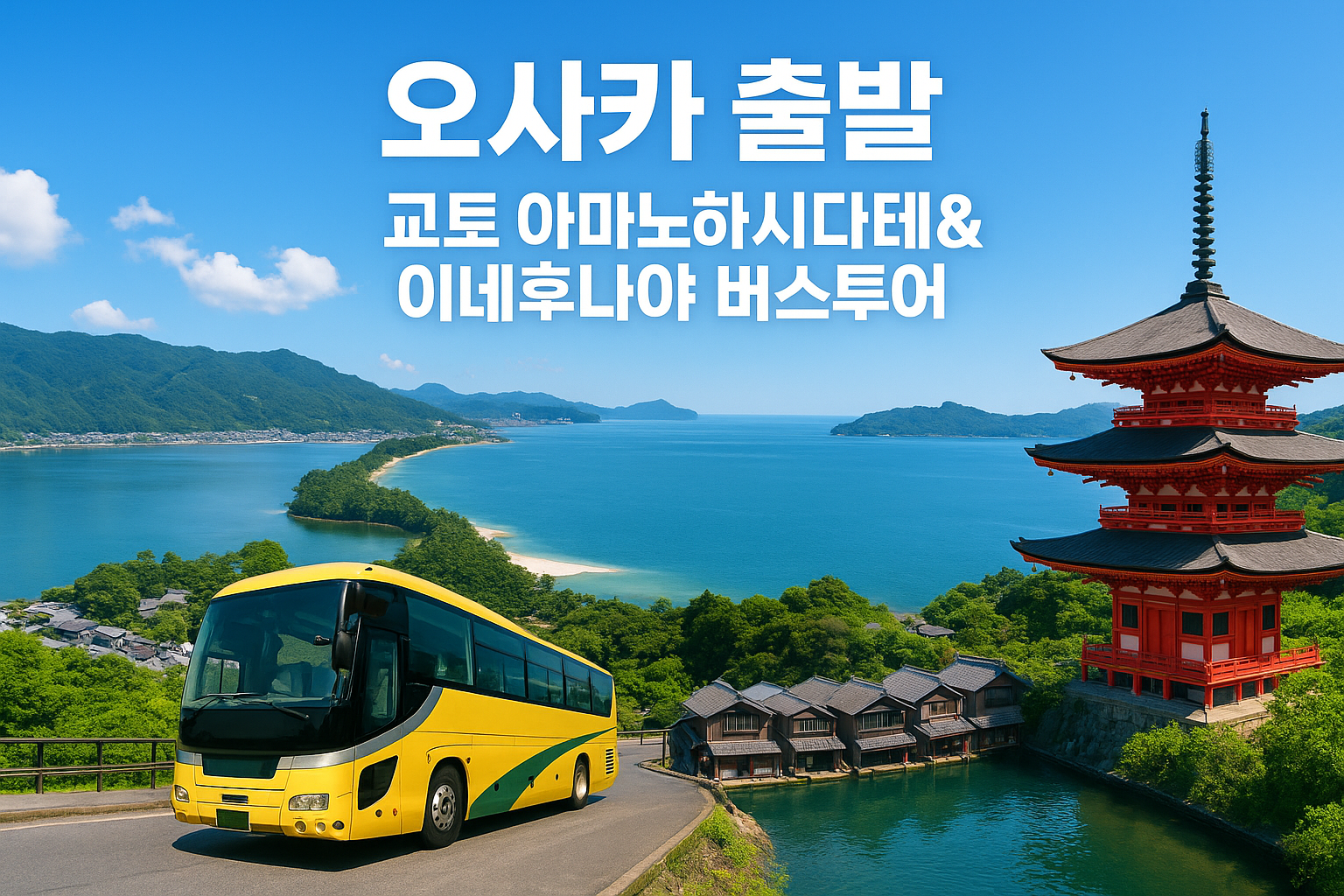 교토 아마노하시다테&이네후나야 버스투어-오사카 출발